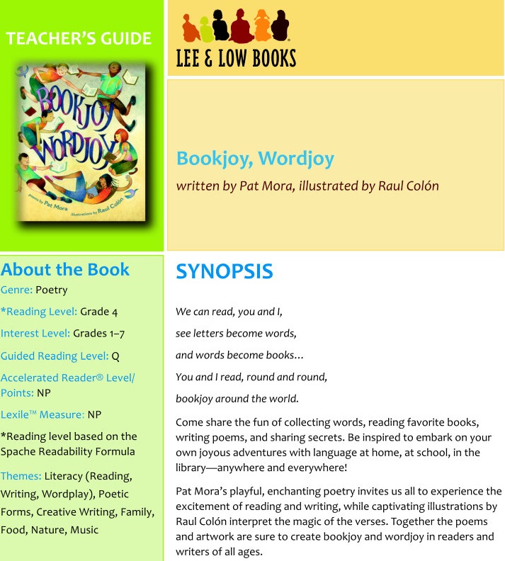 Bookjoy, Wordjoy Teacher's Guide