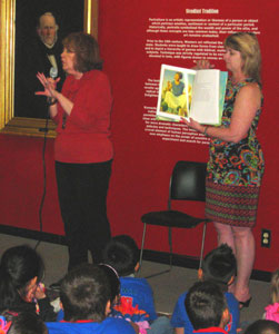 Pat celebrates Dia 2010 with Karen Stanley, Head of Children’s Services, Rosenberg Library, Galveston TX.