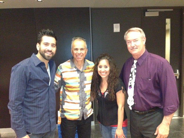 L to R: Myrlin Hepworth, Gary Soto, Tracey Flores, Dr. James Blasingame