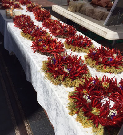 At the farmer's market in Santa Fe