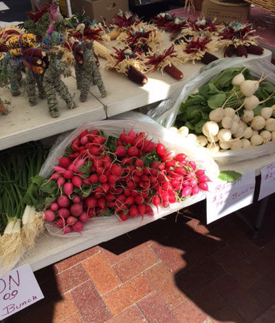 At the farmer's market in Santa Fe