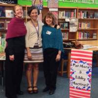 Pat and Libby at Ortega School for the Reading Rock Stars program