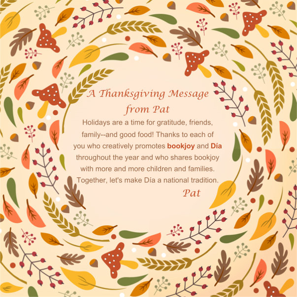 A thanksgiving message from Pat